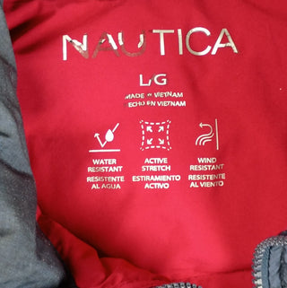 Nautica Quilted Puffer Jacket Men’s Size L Blue Full Zip Winter Coat