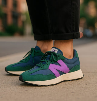 New Balance GS327TO Green Purple Sneakers Men’s Size 6.5