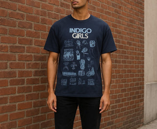 Vintage Indigo Girls 1997 Tour Unisex  T-Shirt Black Graphic Band Tee Size XL