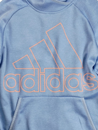 Adidas Sweatshirt Logo Hoodie Sweatshirt Pastel Light Blue Women’s Small
