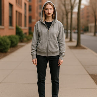 W Calvin Klein Performance Gray Full-Zip Hoodie Thumbholes Womens Size M