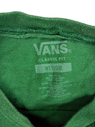 Vans Classic Fit Short Sleeves Round Neck T-Shirt Green Men's Size M