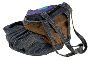Earth Divas Fair Trade Womens Purple Crossbody Bag Hand Woven Flower