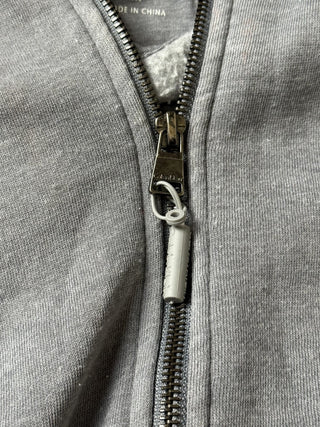 W Calvin Klein Performance Gray Full-Zip Hoodie Thumbholes Womens Size M