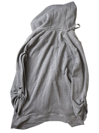 W Calvin Klein Performance Gray Full-Zip Hoodie Thumbholes Womens Size M