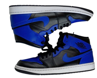 Nike Air Jordan 1 Mid Hyper Royal Men's Blue/Black Size 10.5 554724-077