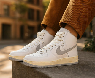 W Nike Air Force 1 High Sculpt White Grey Womens size 5 Sneakers DC3590 101