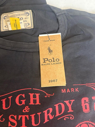 Polo Ralph Lauren BLACK Red Graphic Vintage Look T-Shirt  Men