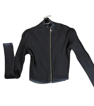 Eleven Paris Zip Up Ribbed Long Sleeve Crop Sweater Women’s Size L