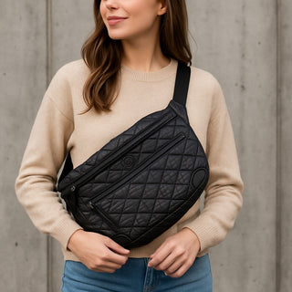 Joan & David Women’s Messenger Shoulder Bag Black Faux Leather Crossbody Purse