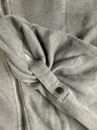 W Calvin Klein Performance Gray Full-Zip Hoodie Thumbholes Womens Size M