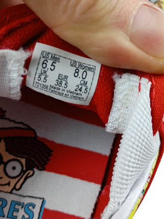 Vans x Where’s Waldo Classic Slip-On “Find Steve” — Women’s 8 / Men’s 6.5