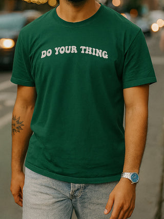 IML Do Your Thing Short Sleeves Round Neck T-Shirt Green Men's Size M
