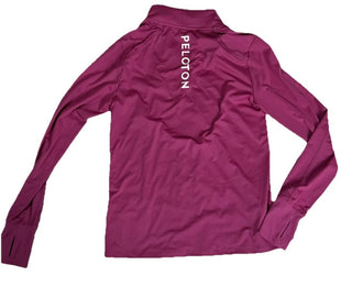 Peloton ¼ Zip Pullover Womens SMALL Pink Stretch Polyester Blend