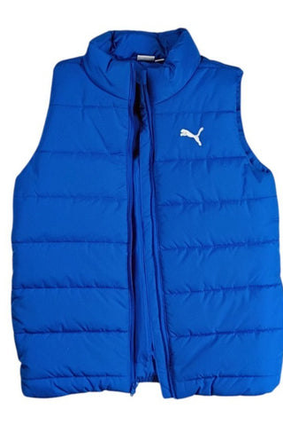 Puma Youth Puffer Vest Blue Full Zip Activewear Men's Size Medium 10/12