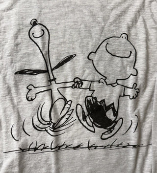 Charlie Brown Peanuts Long Sleeve Top GREY Women  Size US L