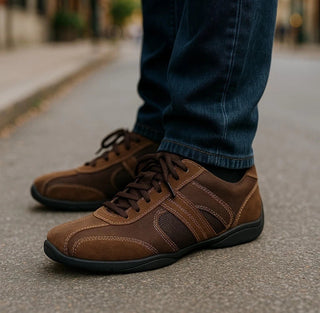 Perry Ellis Men’s Blake Brown Leather Casual Lace-Up Shoes Size 7