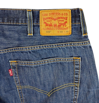 Vintage Levi's 569 Loose Straight Jeans Men's Blue Denim Size W40  L30