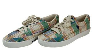 Polo Ralph Lauren Brisbane Plaid Low Top Sneakers Women’s Size 9B 00001629 L10