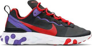 W Nike React Element 55 Black Red Purple Womens size 7.5 Shoes CQ9903 001