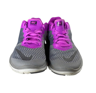 W Nike FS Lite Run 3 807145‑002 Charcoal Gray & Pink Womens US 4.5