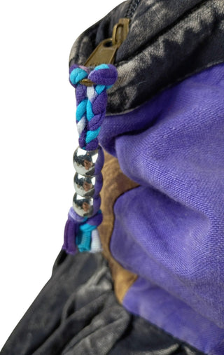 Earth Divas Fair Trade Womens Purple Crossbody Bag Hand Woven Flower