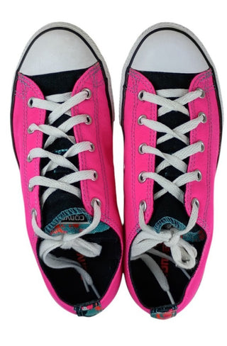 Converse Chuck Taylor All Star Double Tongue Ox Pink Girls Size 4 654226F