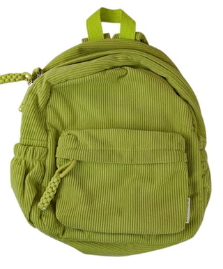 Dahuamao Casual Shoulder Corduroy Backpack Women’s Student Fashion Bag Green