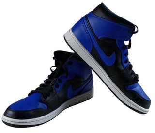 Nike Air Jordan 1 Mid Hyper Royal Men's Blue/Black Size 10.5 554724-077