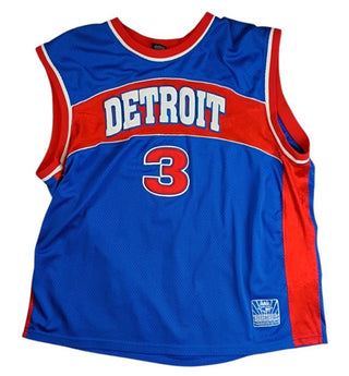 Nike Detroit Pistons Ben Wallace #3 Authentic NBA Jersey Men’s Size 3XL Blue Red