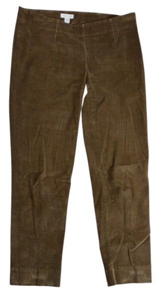 Corduroy Trousers Women’s Tapered Ankle Grazer Brown Regular Size 2