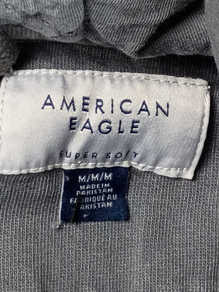 American Eagle Super Soft Hoodie Men’s Medium Gray Pockets Sweatshirt
