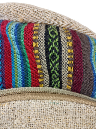 Pure Hemp Women’s Shoulder Bag THC-Free Eco Travel School Backpack Boho Style