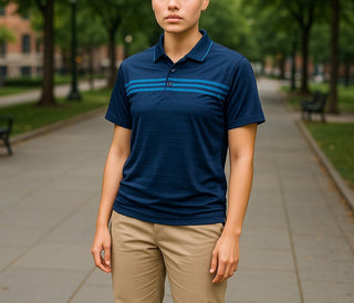 adidas Puremotion Men's Collared Blue Polo XL