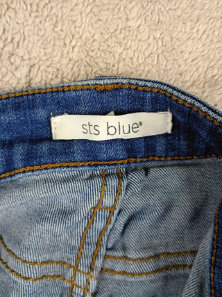 STS Blue Emma Ankle Skinny Jeans Women’s 29 Dark Wash Faded Whisker Low Rise