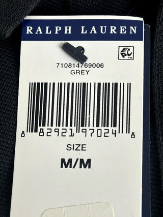 POLO RALPH LAUREN Mens Triple Pony Classic Fit Long Sleeve Charcoal Grey