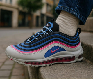Nike AIR MAX 97 GS Platinum Blue Pink Youth size 4.5 Sneakers 921522 012 unisex