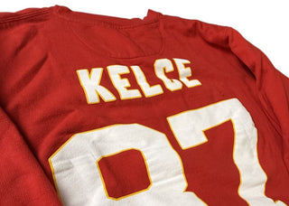 W Kansas City Chiefs Go Taylor’s Boyfriend #87 Red Sweatshirt Women M