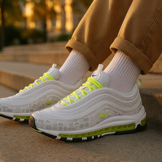 Nike Air Max 97 GS Reflective Logos Youth size 5 Fashion Sneakers 921522 108