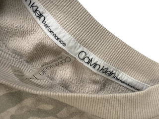 W CALVIN KLEIN Womens Top Performance Nude Pink Gray Size US Large