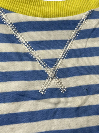 Earneo Oversized Color-Block Striped Y2K Sweatshirt Women’s Large