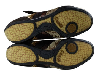 Coach Hilary Khaki Brown Signature C Sneakers Women’s Size 11 M
