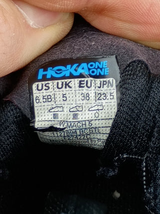 Hoka One One Mach 6  Black Women’s Size 6.5B Running Shoes F27422C