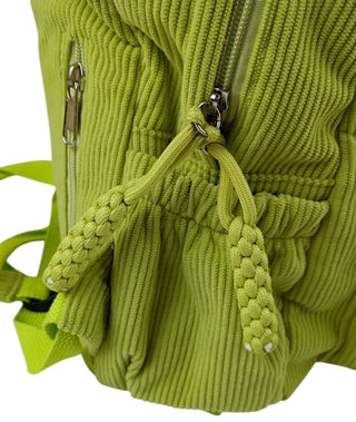 Dahuamao Casual Shoulder Corduroy Backpack Women’s Student Fashion Bag Green