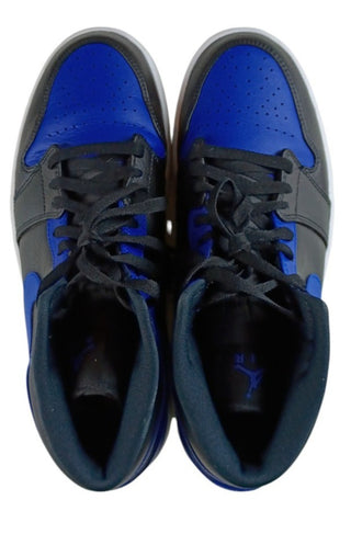 Nike Air Jordan 1 Mid Hyper Royal Men's Blue/Black Size 10.5 554724-077