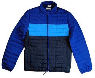 Gap ColdControl Lite Stretch Puffer Jacket Men’s Size Small Blue Colorblock