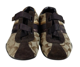 Coach Hilary Khaki Brown Signature C Sneakers Women’s Size 11 M
