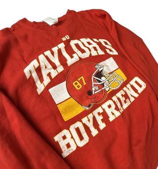 W Kansas City Chiefs Go Taylor’s Boyfriend #87 Red Sweatshirt Women M