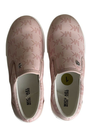 Michael Kors MK Logo Pink Kids' Slip-On Sneakers - Size US 1