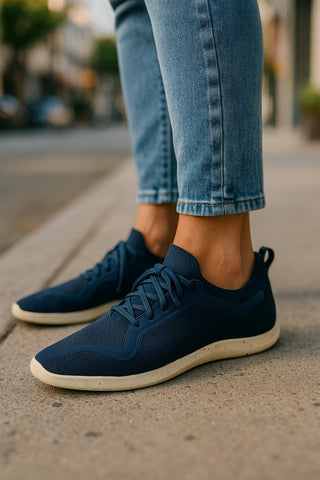 Vivobarefoot Primus Lite Knit Men’s Barefoot Performance Shoe Navy Size EUR 46
